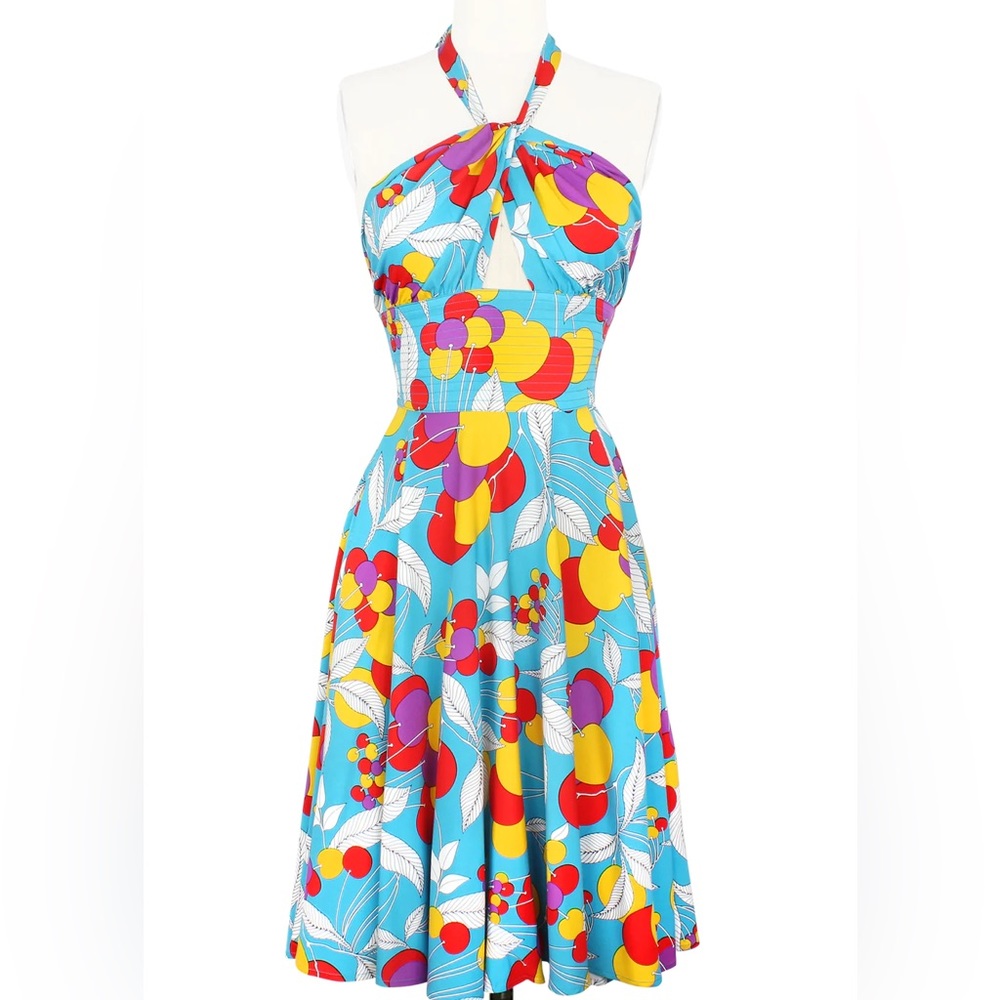 Trashy diva tutti-fruity Yves circle dress size 4.